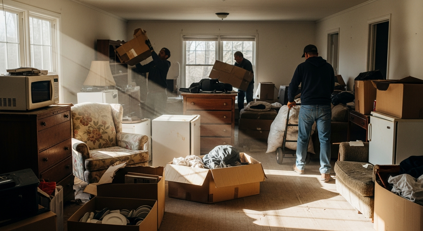 Estate cleanout in progress
